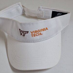 Virginia Tech White Visor 100% Cotton